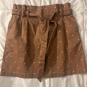 Blu Pepper Tan Skirt with White Dots